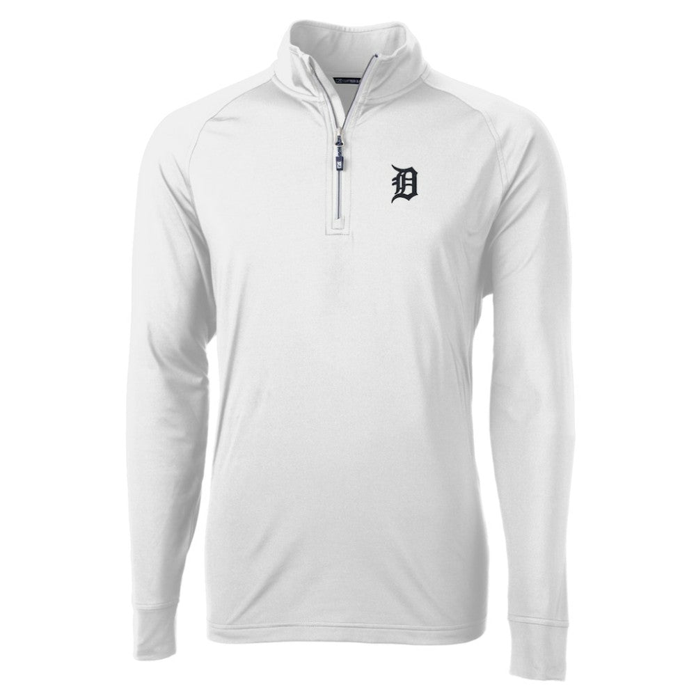 MLB Detroit Tigers Cutter & Buck Adapt Eco Knit Stretch Recycled Quarter-Zip Pullover Top