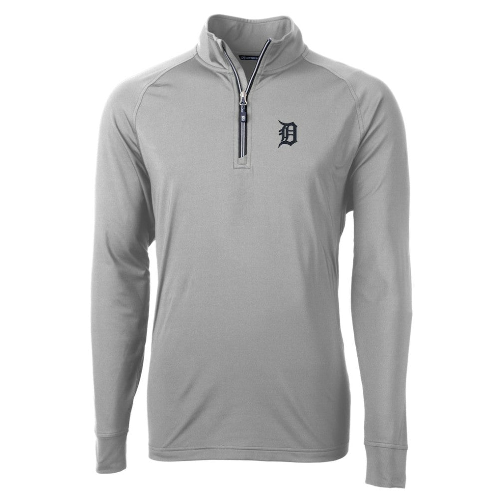MLB Detroit Tigers Cutter & Buck Adapt Eco Knit Stretch Recycled Quarter-Zip Pullover Top