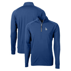 MLB Los Angeles Dodgers Cutter & Buck Adapt Eco Knit Stretch Recycled Quarter-Zip Pullover Top