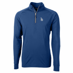 MLB Los Angeles Dodgers Cutter & Buck Adapt Eco Knit Stretch Recycled Quarter-Zip Pullover Top