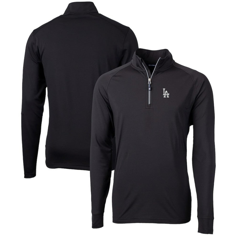 MLB Los Angeles Dodgers Cutter & Buck Adapt Eco Knit Stretch Recycled Quarter-Zip Pullover Top