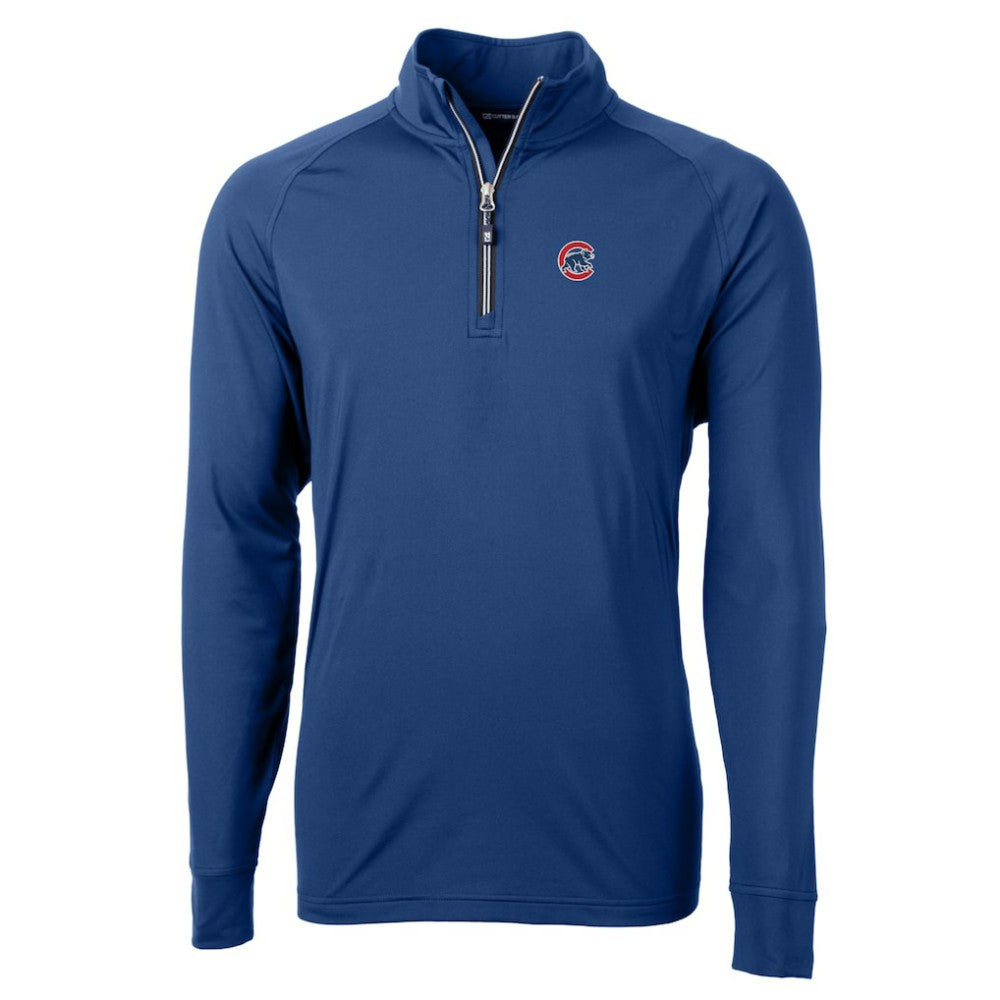 MLB Chicago Cubs Cutter & Buck Adapt Eco Knit Stretch Recycled Quarter-Zip Pullover Top