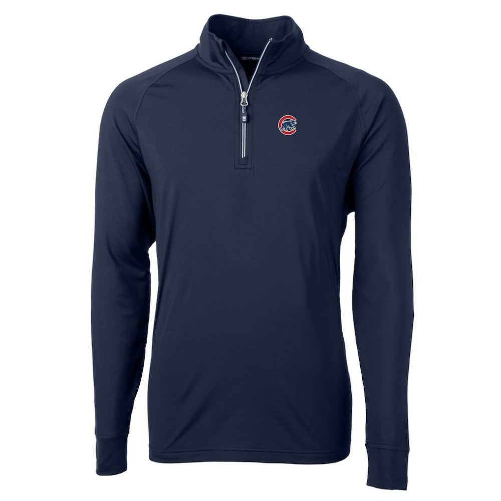 MLB Chicago Cubs Cutter & Buck Adapt Eco Knit Stretch Recycled Quarter-Zip Pullover Top