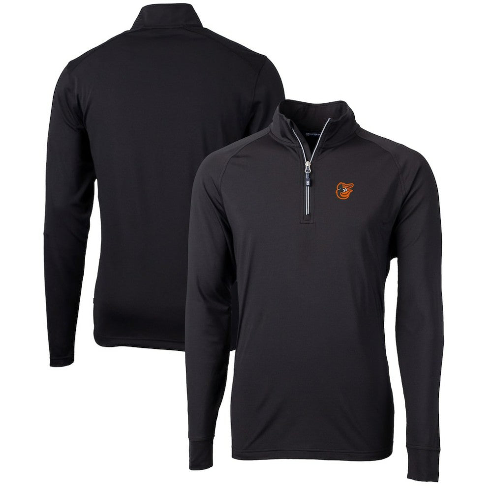 MLB Baltimore Orioles Cutter & Buck Adapt Eco Knit Stretch Recycled Quarter-Zip Pullover Top