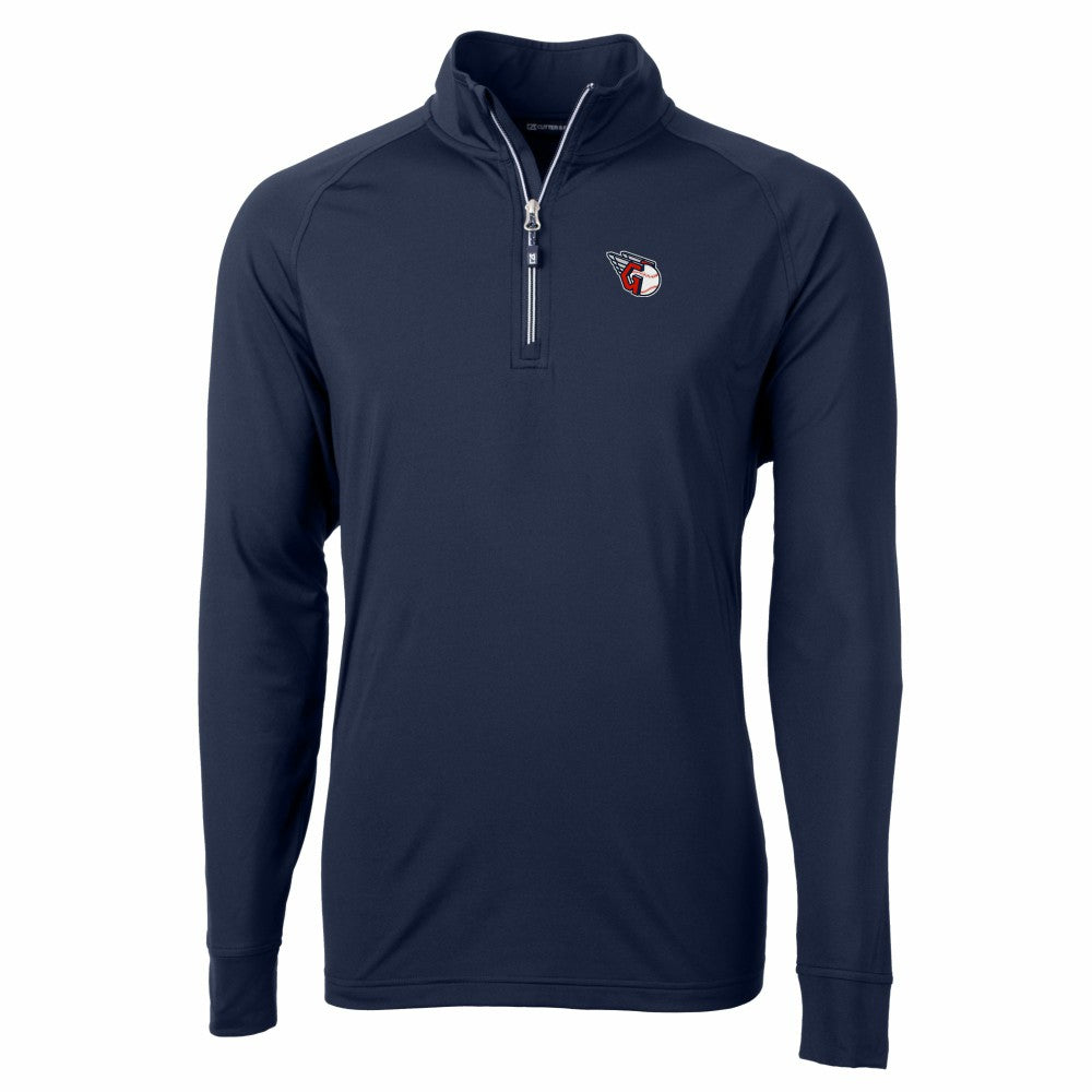 MLB Cleveland Guardians Cutter & Buck Adapt Eco Knit Stretch Recycled Quarter-Zip Pullover Top