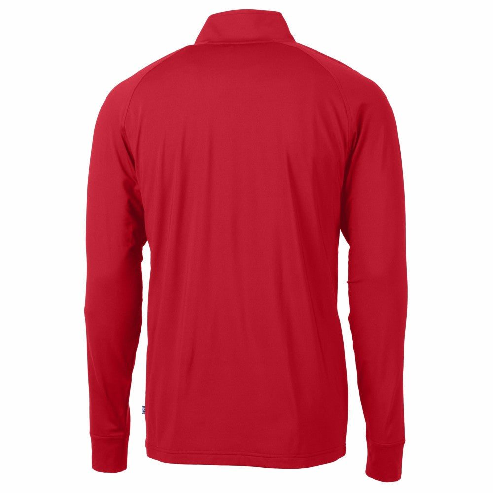 MLB Cleveland Guardians Cutter & Buck Adapt Eco Knit Stretch Recycled Quarter-Zip Pullover Top