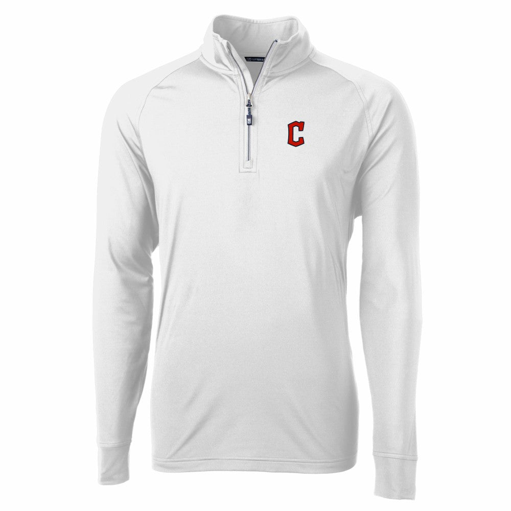 MLB Cleveland Guardians Cutter & Buck Adapt Eco Knit Stretch Recycled Quarter-Zip Pullover Top