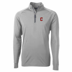 MLB Cleveland Guardians Cutter & Buck Adapt Eco Knit Stretch Recycled Quarter-Zip Pullover Top