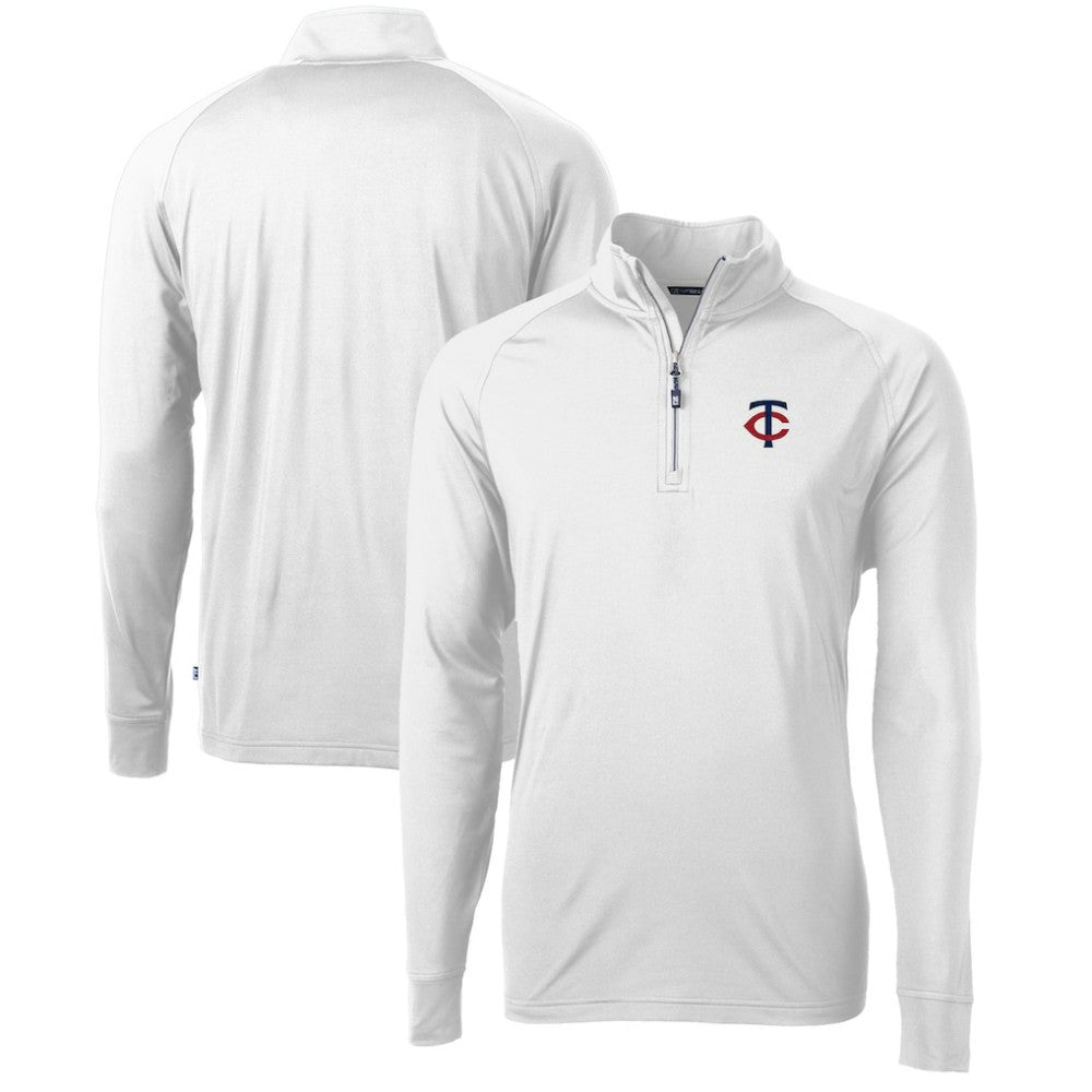 MLB Minnesota Twins Cutter & Buck Adapt Eco Knit Stretch Recycled Quarter-Zip Pullover Top