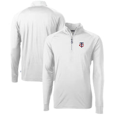 MLB Minnesota Twins Cutter & Buck Adapt Eco Knit Stretch Recycled Quarter-Zip Pullover Top