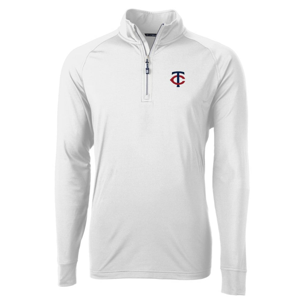 MLB Minnesota Twins Cutter & Buck Adapt Eco Knit Stretch Recycled Quarter-Zip Pullover Top