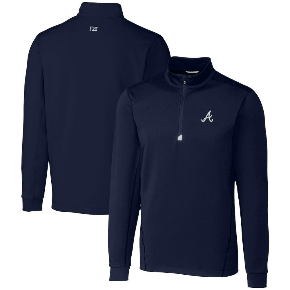 MLB Atlanta Braves Cutter & Buck Traverse Stretch Quarter-Zip Pullover Top
