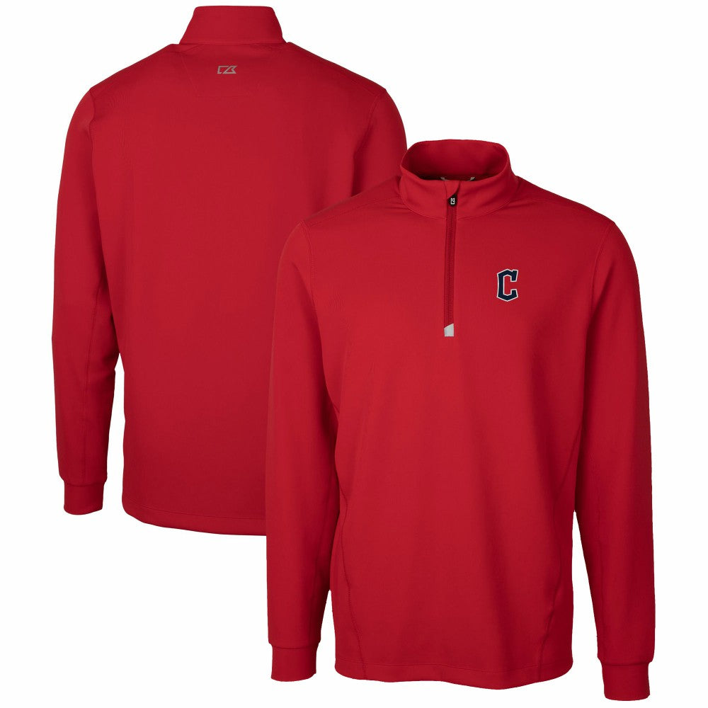 MLB Cleveland Guardians Cutter & Buck Traverse Stretch Quarter-Zip Pullover Top