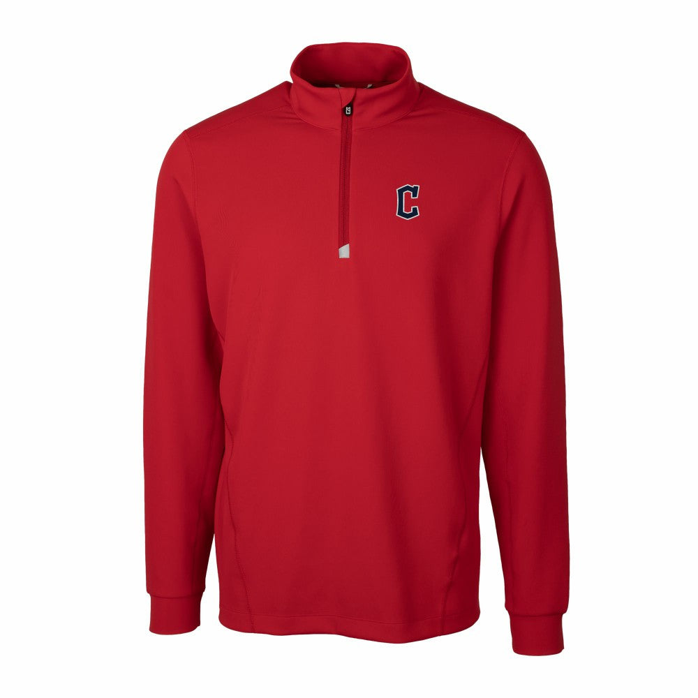 MLB Cleveland Guardians Cutter & Buck Traverse Stretch Quarter-Zip Pullover Top