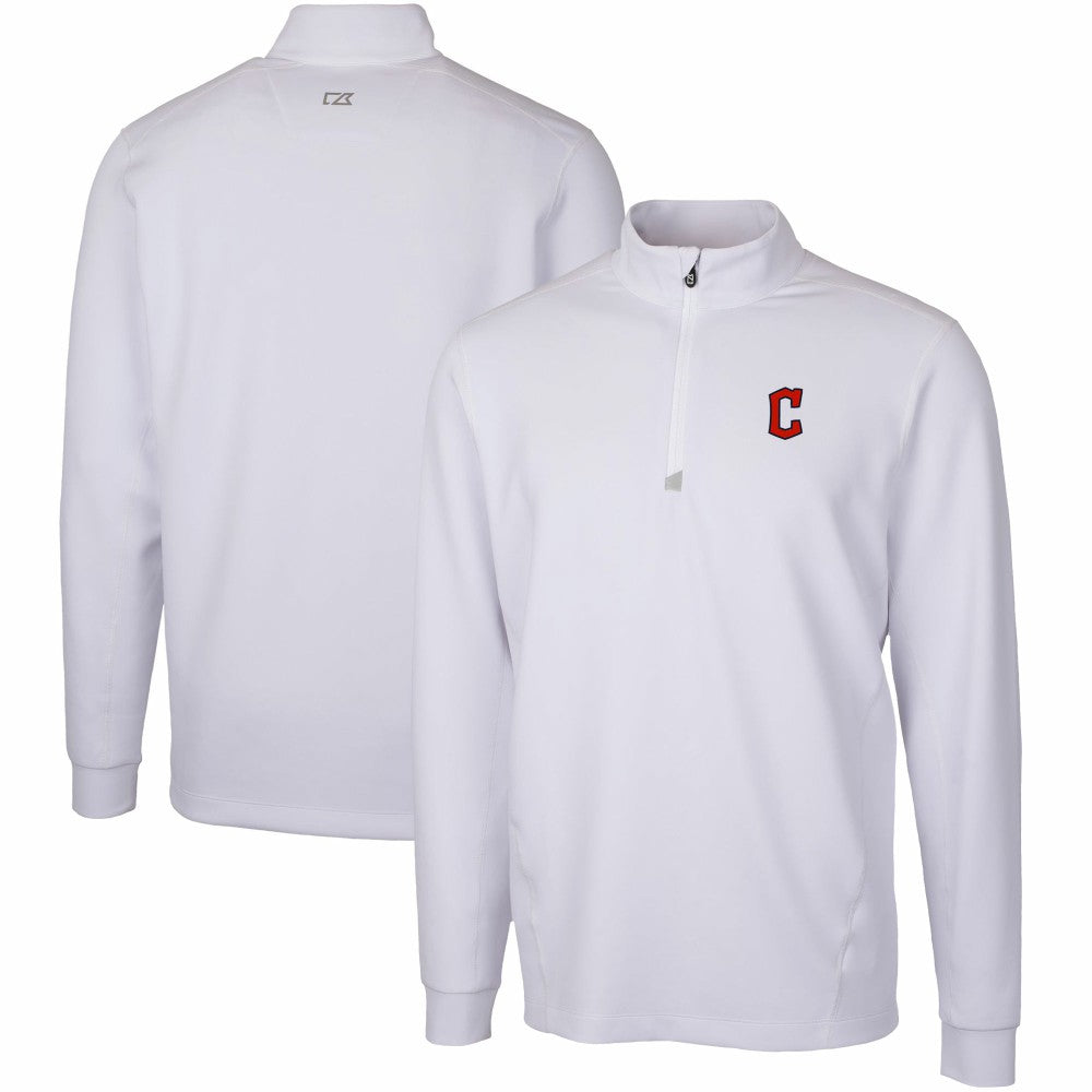 MLB Cleveland Guardians Cutter & Buck Traverse Stretch Quarter-Zip Pullover Top