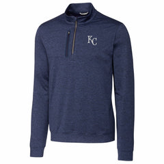 MLB Kansas City Royals Cutter & Buck Stealth Heathered Quarter-Zip Pullover Top