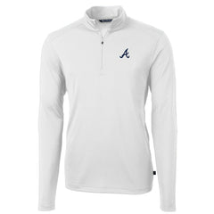 MLB Atlanta Braves Cutter & Buck Virtue Eco Pique Recycled Quarter-Zip Pullover Top