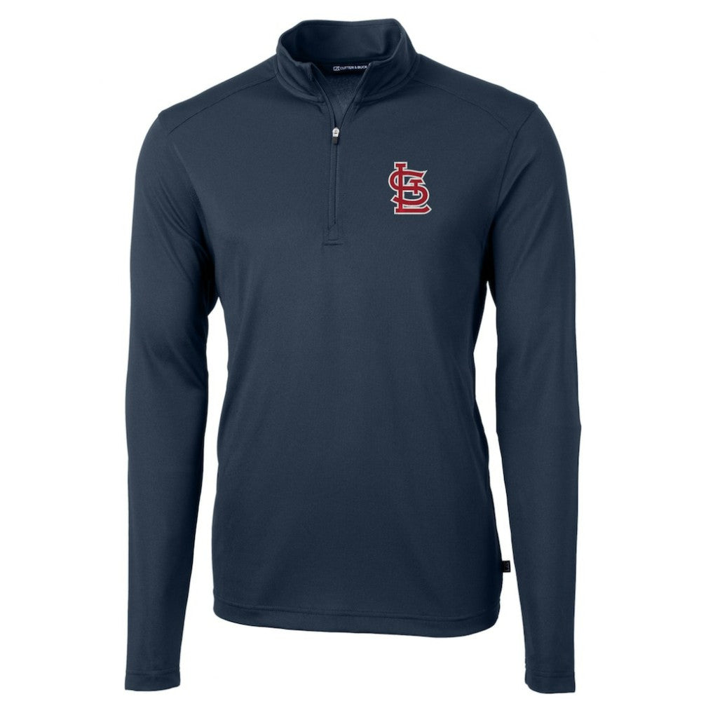 MLB St. Louis Cardinals Cutter & Buck Virtue Eco Pique Recycled Quarter-Zip Pullover Top