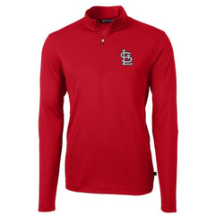 MLB St. Louis Cardinals Cutter & Buck Virtue Eco Pique Recycled Quarter-Zip Pullover Top