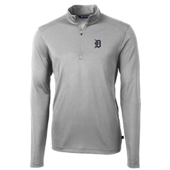 MLB Detroit Tigers Cutter & Buck Virtue Eco Pique Recycled Quarter-Zip Pullover Top
