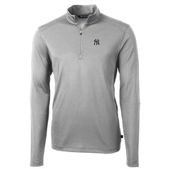 MLB New York Yankees Cutter & Buck Virtue Eco Pique Recycled Quarter-Zip Pullover Top