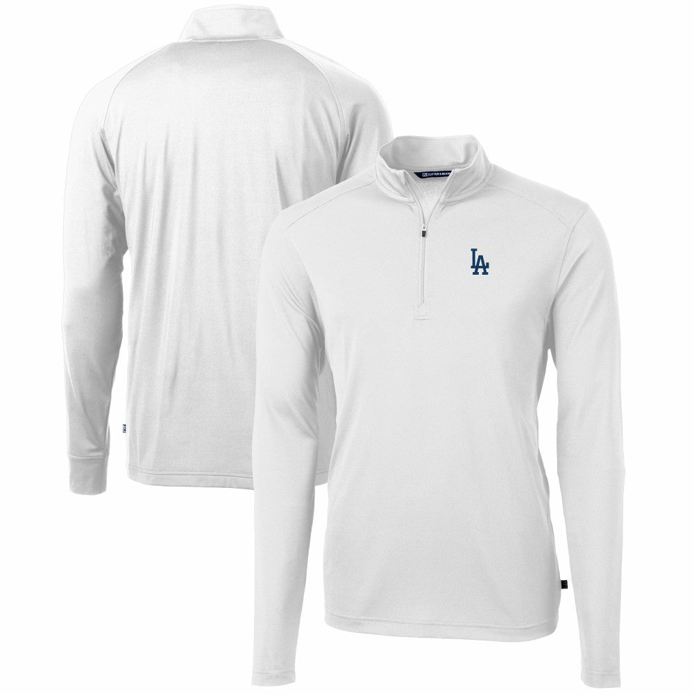 MLB Los Angeles Dodgers Cutter & Buck Virtue Eco Pique Recycled Quarter-Zip Pullover Top