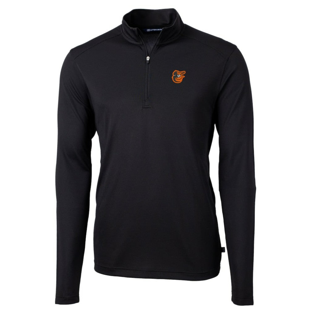 MLB Baltimore Orioles Cutter & Buck Virtue Eco Pique Recycled Quarter-Zip Pullover Top