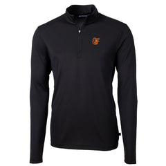 MLB Baltimore Orioles Cutter & Buck Virtue Eco Pique Recycled Quarter-Zip Pullover Top