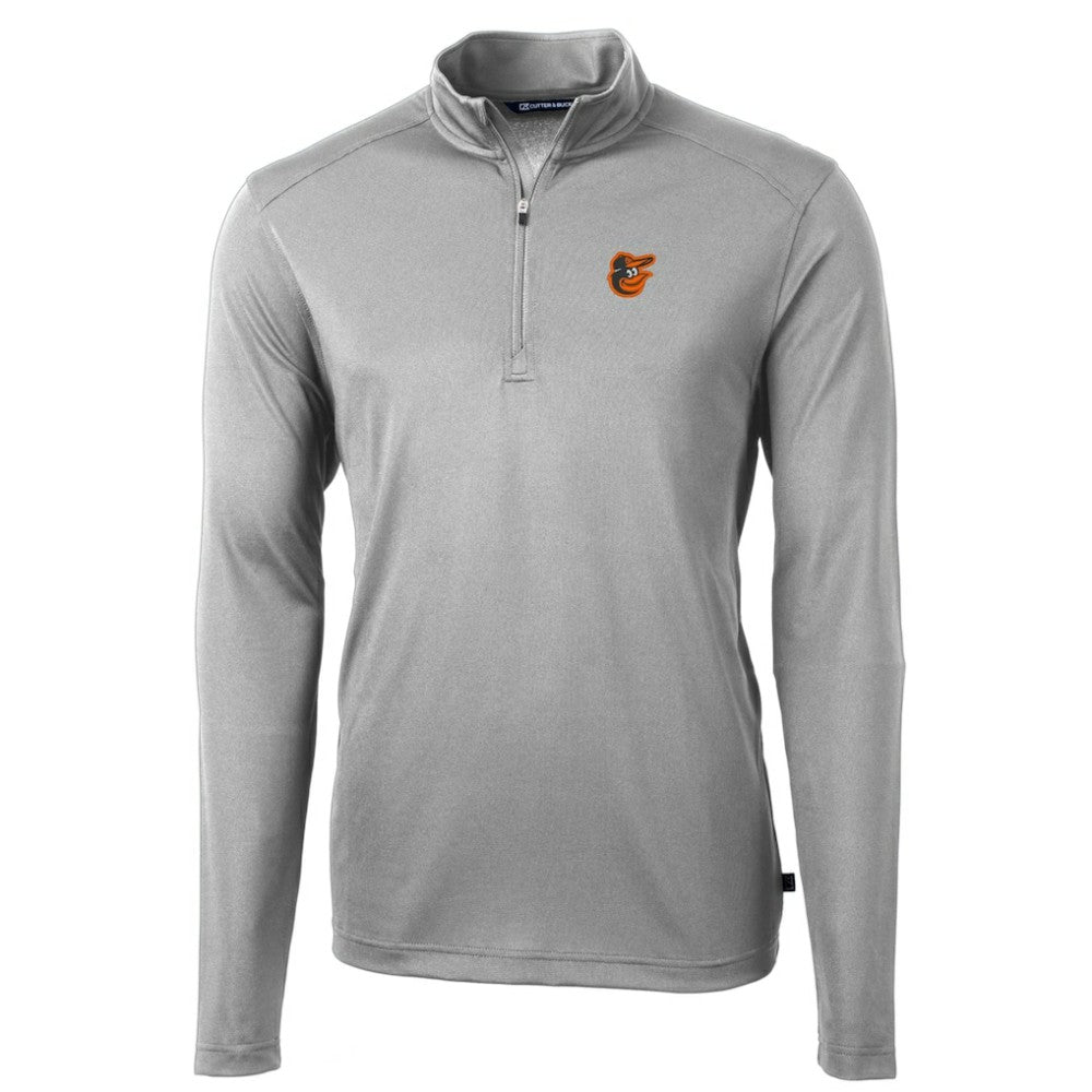 MLB Baltimore Orioles Cutter & Buck Virtue Eco Pique Recycled Quarter-Zip Pullover Top