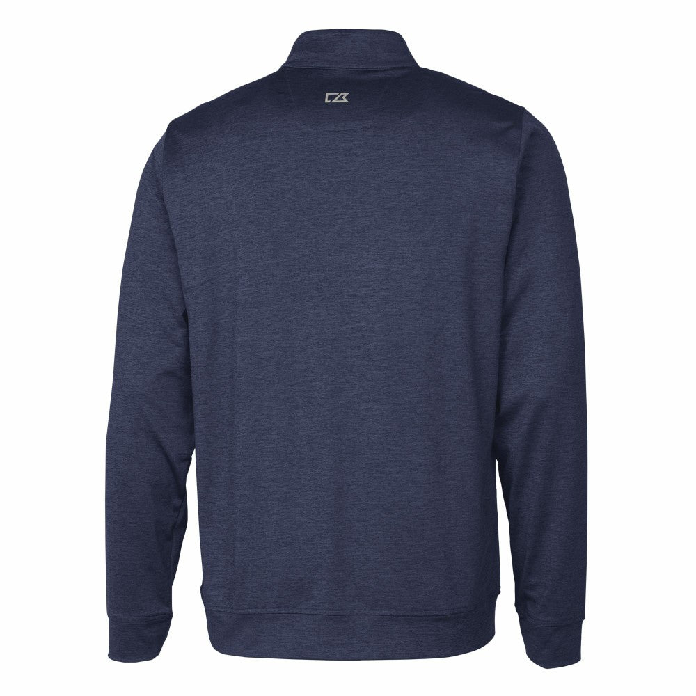 MLB Milwaukee Brewers Cutter & Buck Stealth Heathered Quarter-Zip Pullover Top