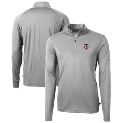 MLB Minnesota Twins Cutter & Buck Virtue Eco Pique Recycled Quarter-Zip Pullover Top