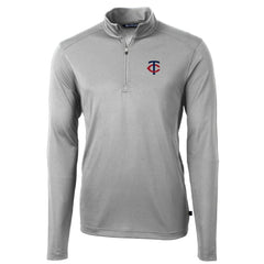 MLB Minnesota Twins Cutter & Buck Virtue Eco Pique Recycled Quarter-Zip Pullover Top