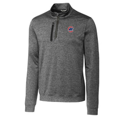 MLB Chicago Cubs Cutter & Buck Stealth Heathered Quarter-Zip Pullover Top