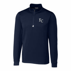 MLB Kansas City Royals Cutter & Buck Big & Tall Traverse Stretch Quarter-Zip Pullover Top