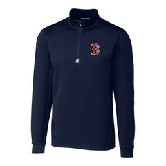 MLB Boston Red Sox Cutter & Buck Big & Tall Traverse Stretch Quarter-Zip Pullover Top