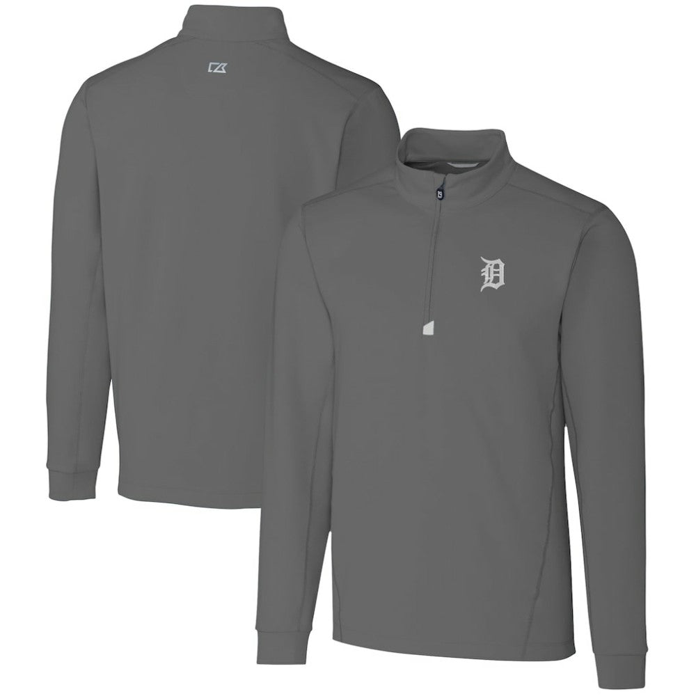 MLB Detroit Tigers Cutter & Buck Big & Tall Traverse Stretch Quarter-Zip Pullover Top