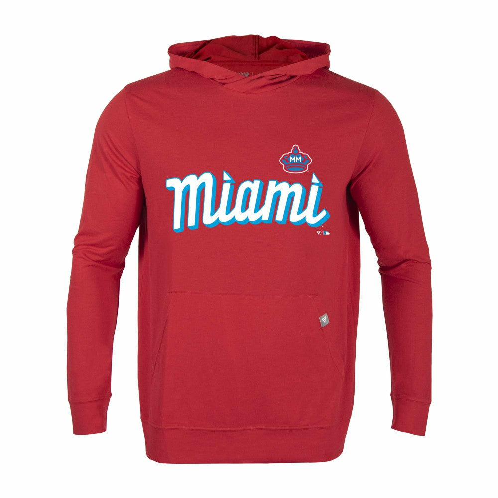 MLB Miami Marlins Levelwear City Connect Relay Core Logo Pullover Hoodie
