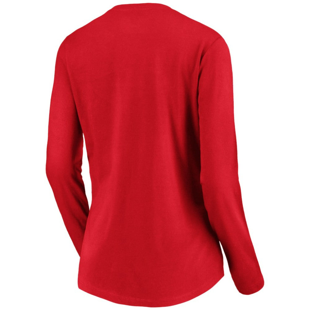 MLB St. Louis Cardinals Women's Team Long Sleeve V-Neck T-Shirt