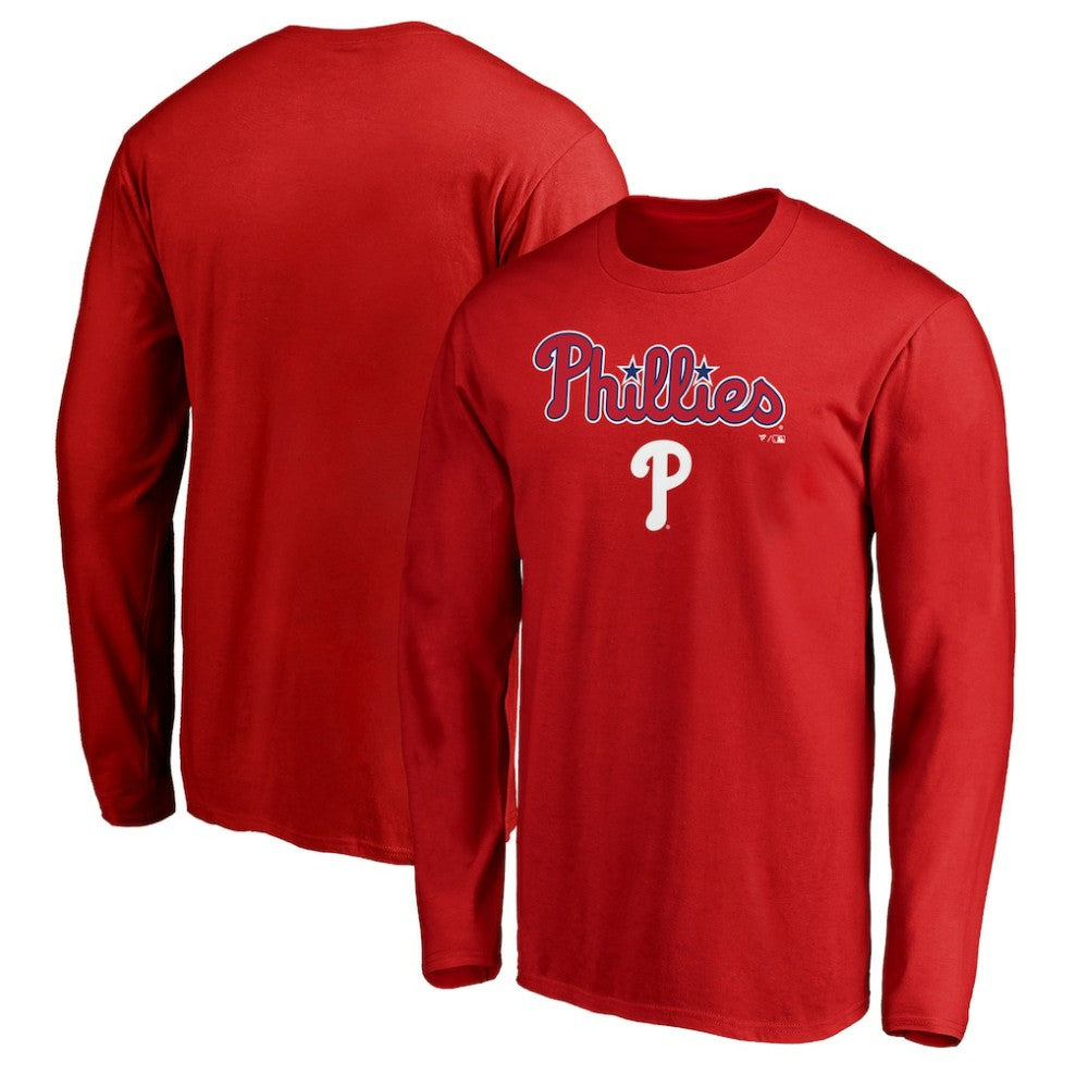 MLB Philadelphia Phillies Team Lockup Long Sleeve T-Shirt -