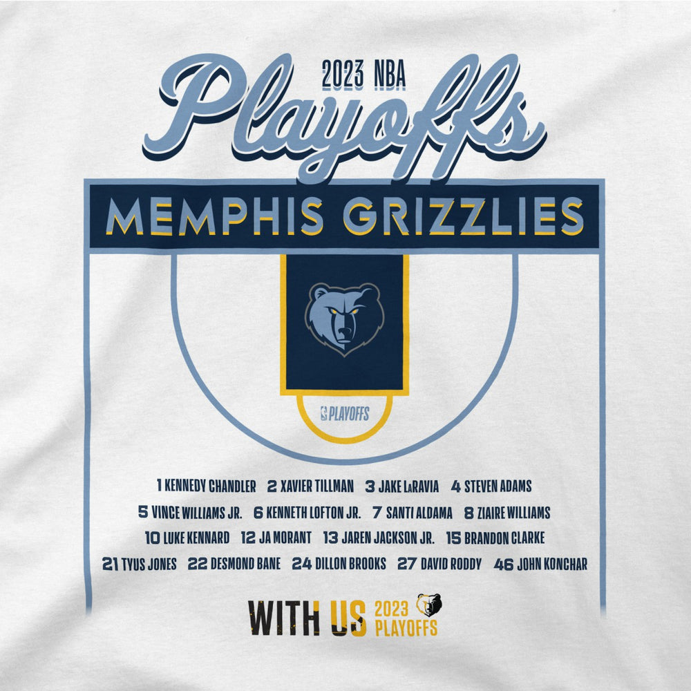 NBA Memphis Grizzlies Stadium Essentials Unisex 2023 NBA Playoffs Roster T-Shirt