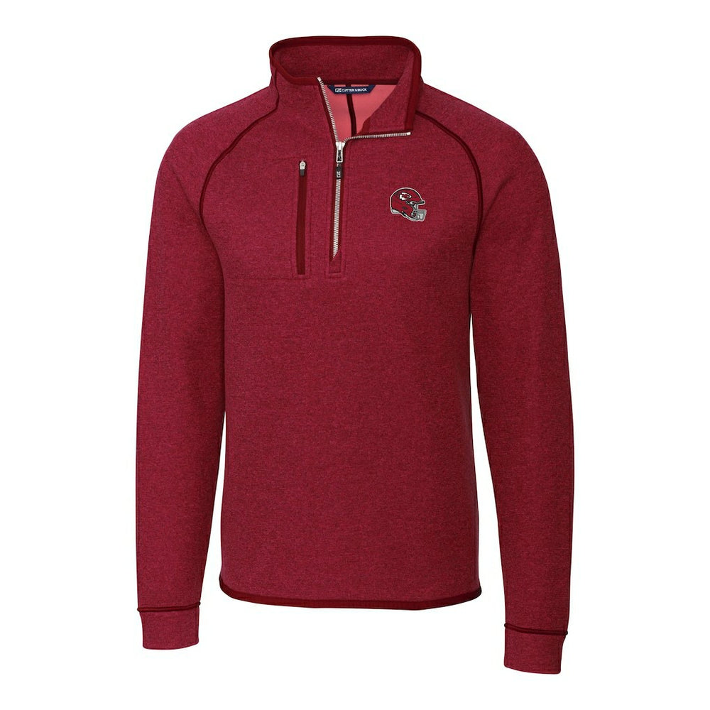 Cutter & Buck Helmet Mainsail Sweater-Knit Half-Zip Pullover Jacket - Kansas City Chiefs