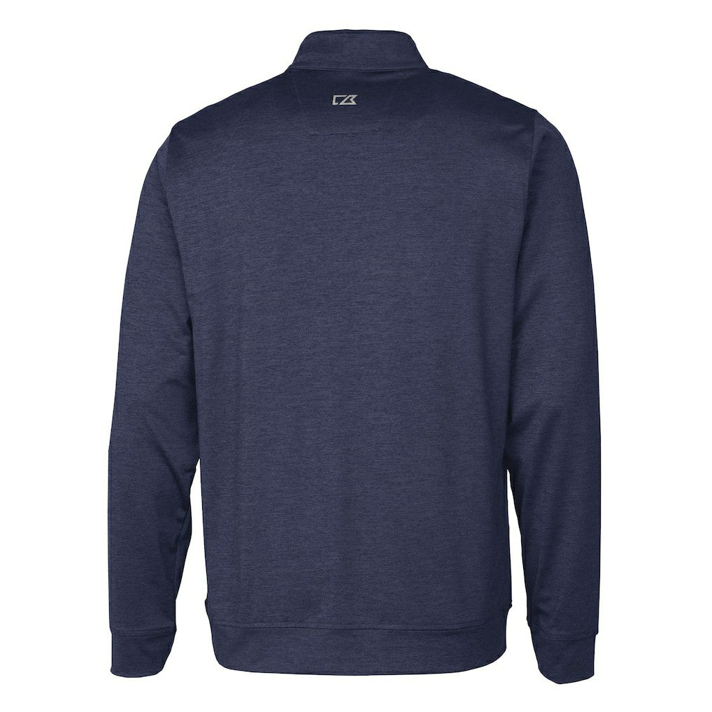 Cutter & Buck Helmet Stealth Heathered Quarter-Zip Pullover Top - Chicago Bears