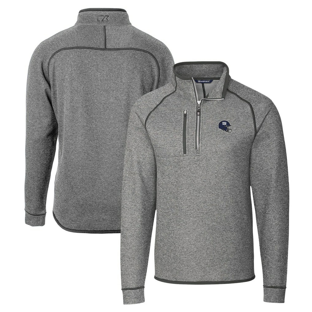 Cutter & Buck Helmet Mainsail Sweater-Knit Half-Zip Pullover Jacket - New York Giants