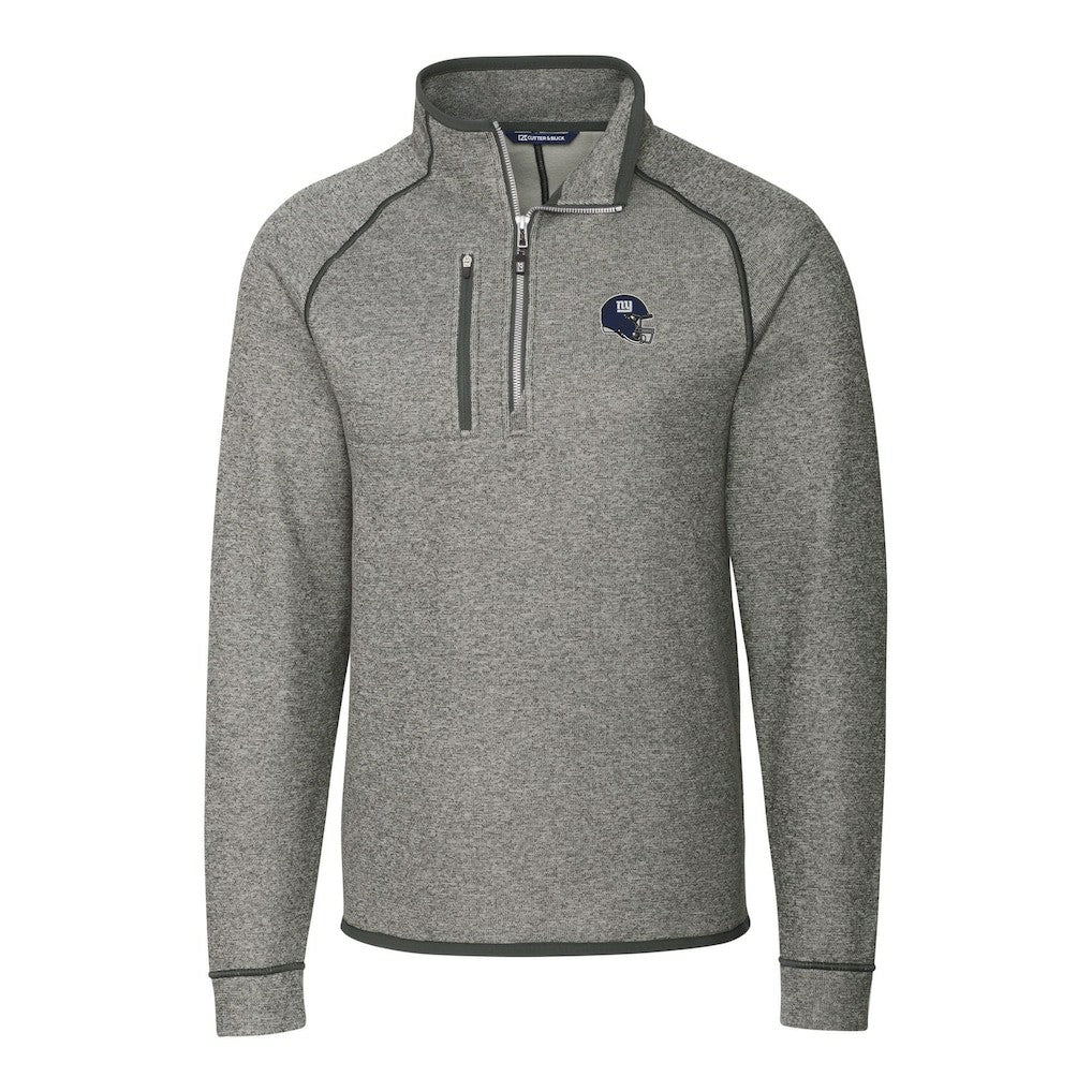 Cutter & Buck Helmet Mainsail Sweater-Knit Half-Zip Pullover Jacket - New York Giants