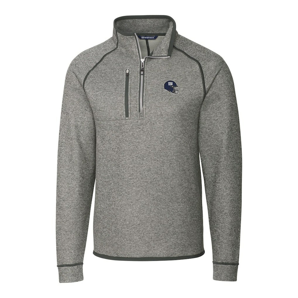 Cutter & Buck Helmet Mainsail Sweater-Knit Half-Zip Pullover Jacket - New York Giants