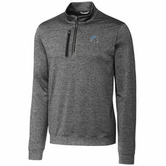 Cutter & Buck Helmet Stealth Heathered Quarter-Zip Pullover Top - Detroit Lions