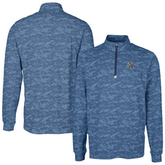 Cutter & Buck Helmet Traverse Camo Print Stretch Quarter-Zip Pullover Top - New England Patriots