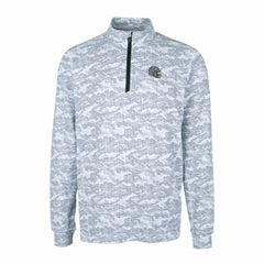 Cutter & Buck Helmet Traverse Camo Print Stretch Quarter-Zip Pullover Top - Detroit Lions