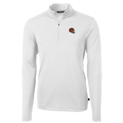 Cutter & Buck Helmet Virtue Eco Pique Recycled Quarter-Zip Pullover Top - Cincinnati Bengals