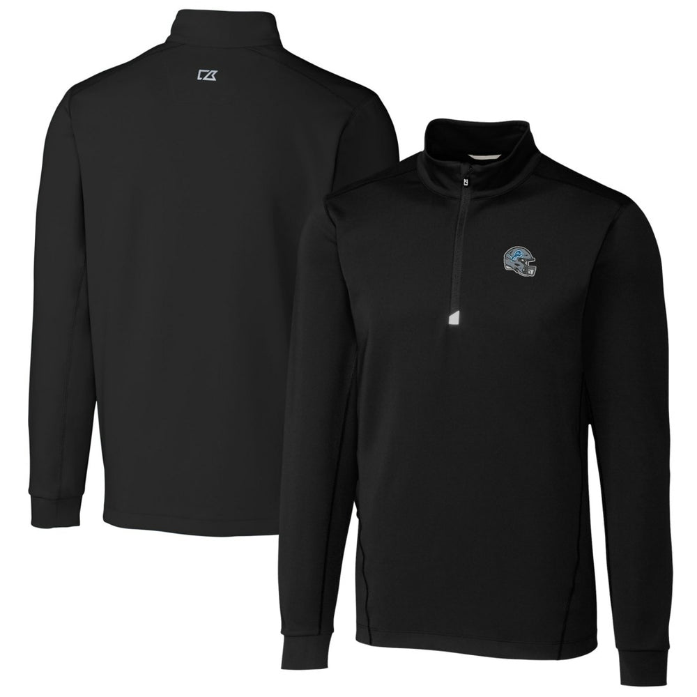 Cutter & Buck Helmet Traverse Stretch Quarter-Zip Pullover Top - Detroit Lions